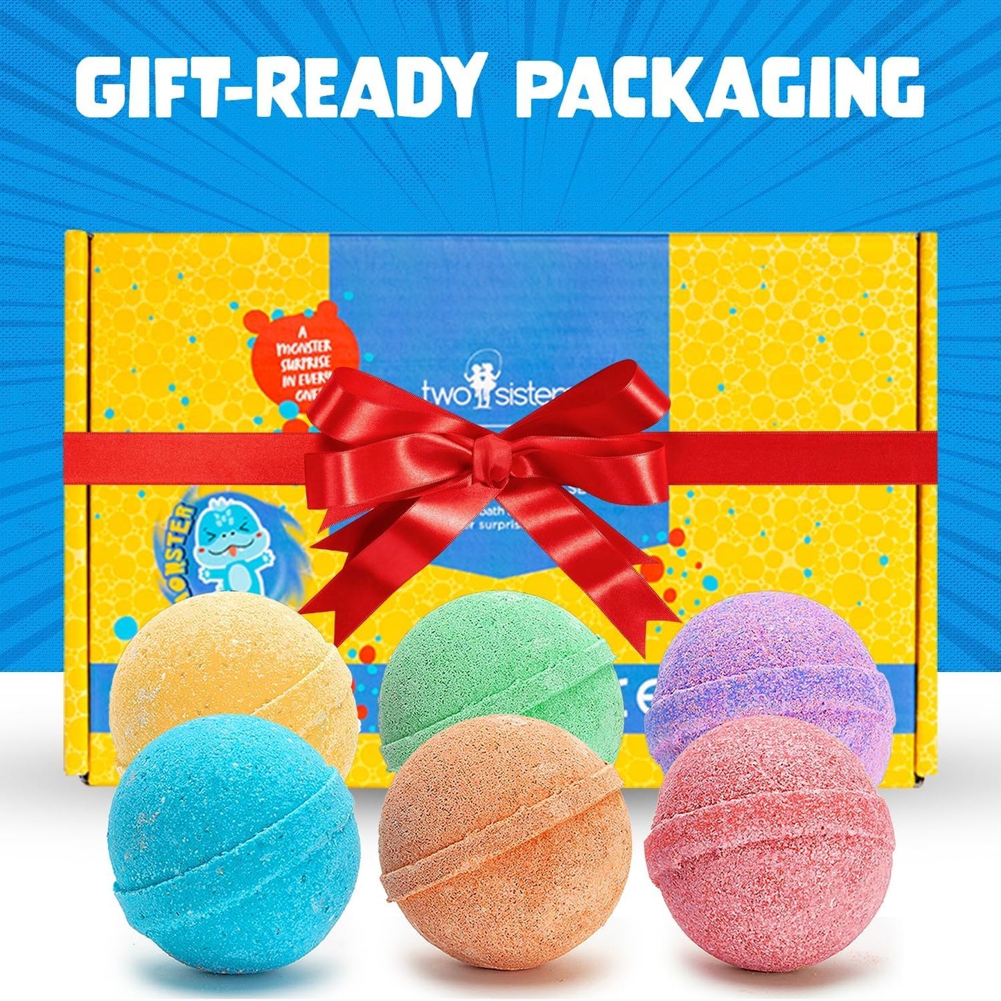 Bath Bombs for Kids with Surprise Toy Inside - Fruity Scent, Skin-Safe,Made in Japan