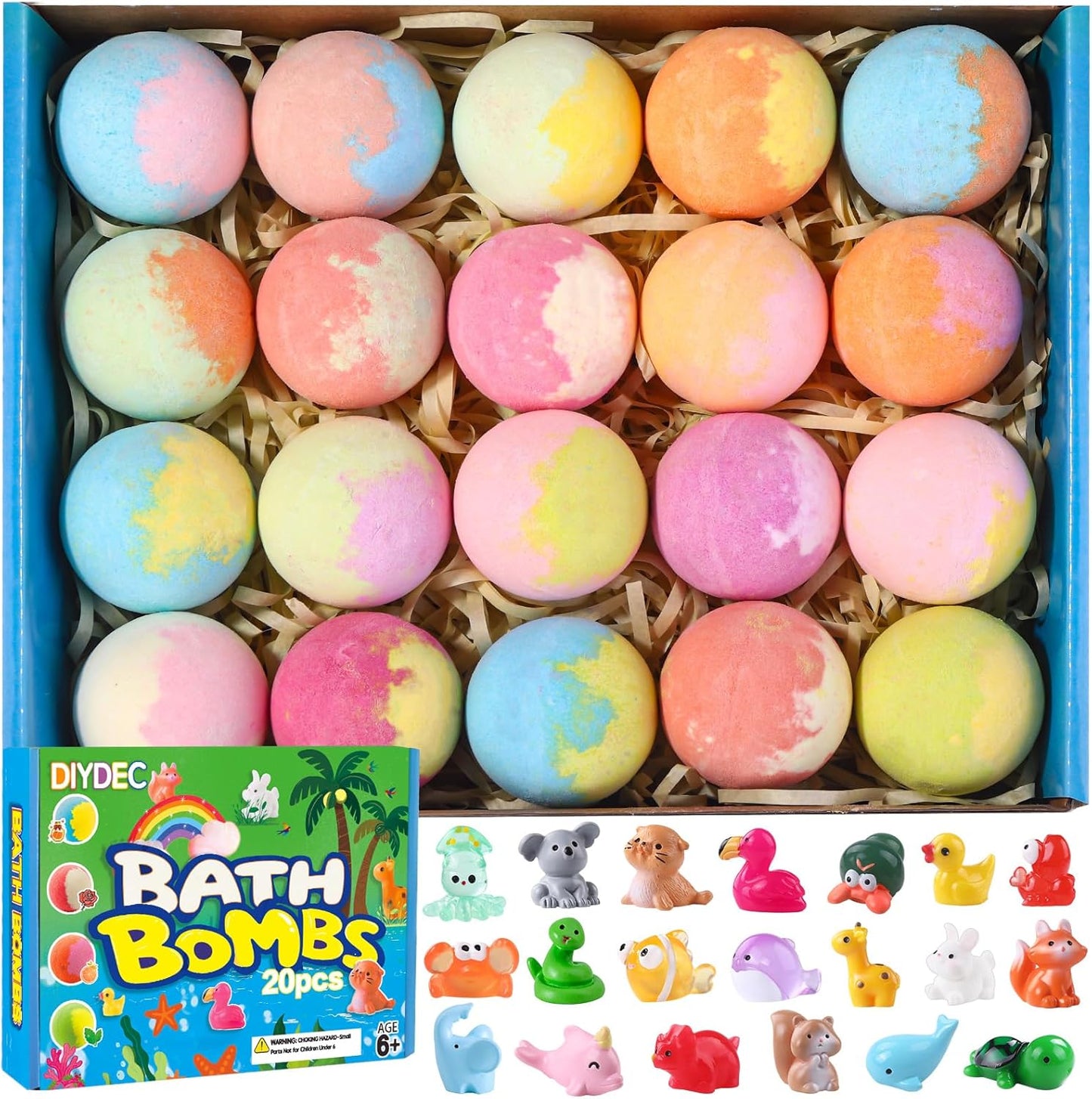 20pcs Bath Bombs with Surprise Inside Bath Bombs