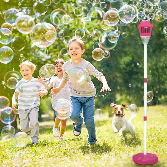 Automatic Handheld Bubble Machine for Kids, Bubble Maker Spring Summer Toys with Lights