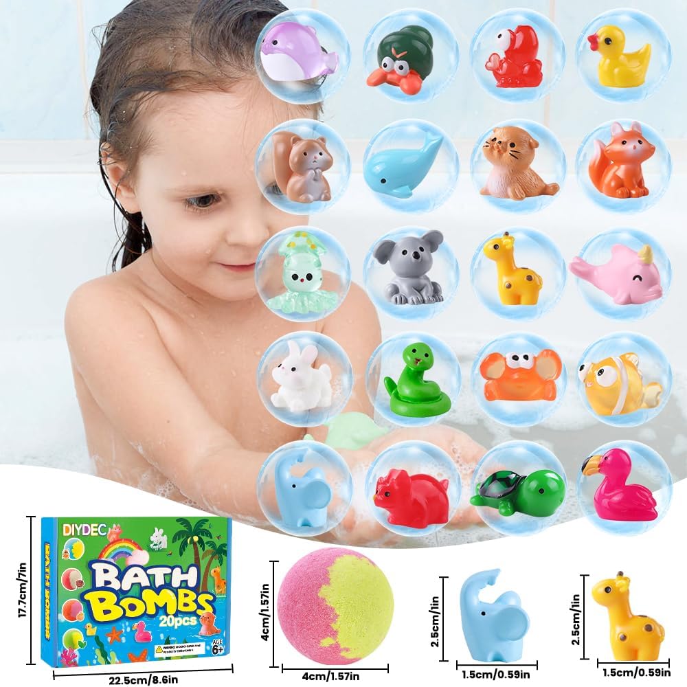 20pcs Bath Bombs with Surprise Inside Bath Bombs