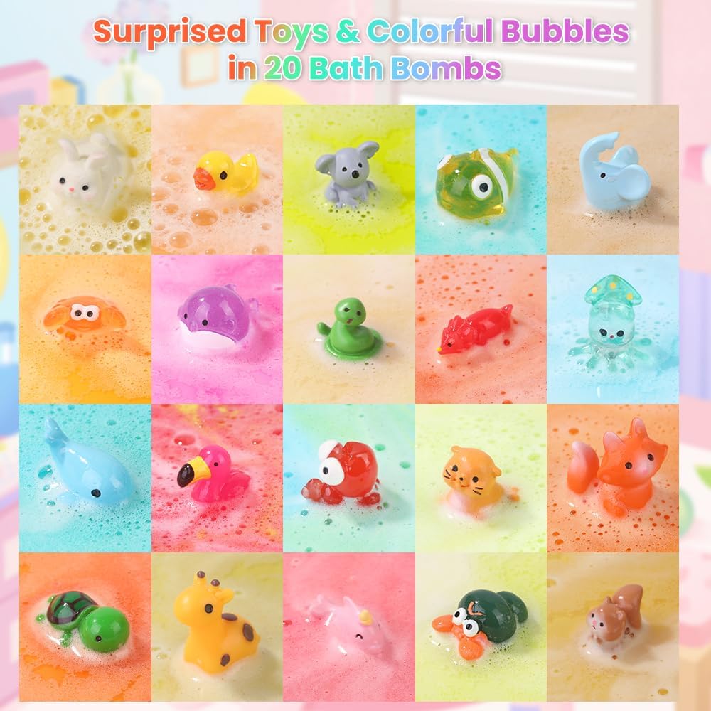 20pcs Bath Bombs with Surprise Inside Bath Bombs