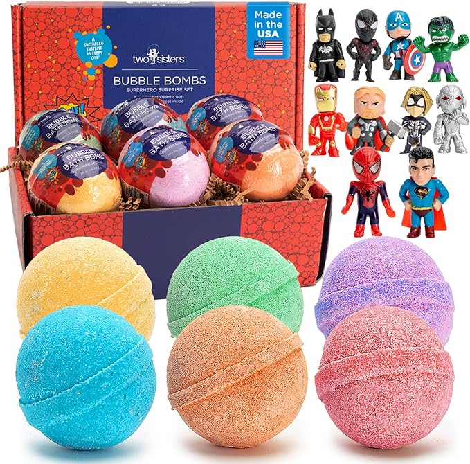 Bath Bombs for Kids with Surprise Toy Inside - Fruity Scent, Skin-Safe,Made in  Japan
