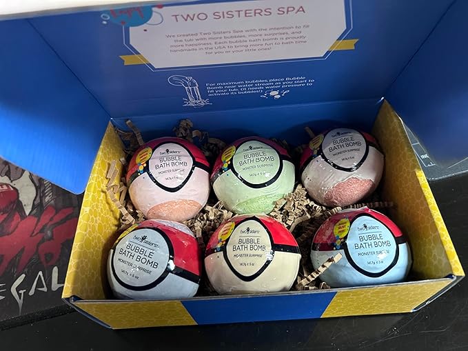 Bath Bombs for Kids with Surprise Toy Inside - Fruity Scent, Skin-Safe,Made in  Japan