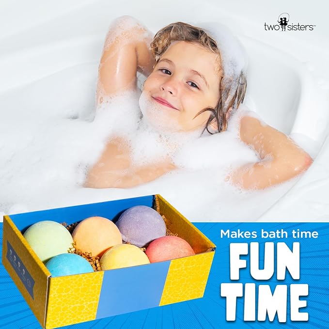 Bath Bombs for Kids with Surprise Toy Inside - Fruity Scent, Skin-Safe,Made in  Japan